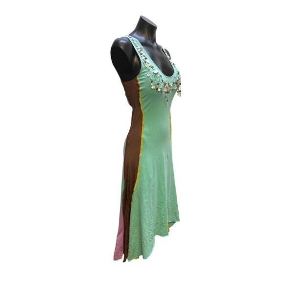 NWT A Common Thread Seafoam Green Sleeveless Dress w/Sequin & Shell Embellishmen - Picture 4 of 8